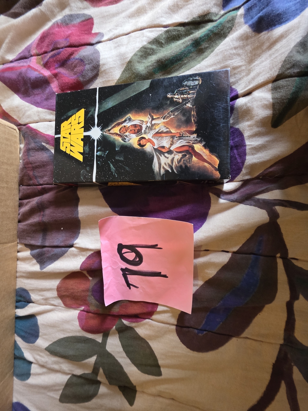 Star Wars Vintage VHS Box with Bold Artwork - Black, Yellow